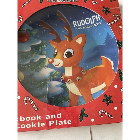 Rudolph the Red Nosed Reindeer Christmas Cookies for Kids Cookbook Cookie Plate - Picture 4 of 7